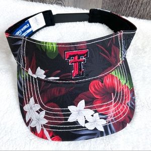 *SOLD* Texas Tech Hawaiian floral visor hat unisex
